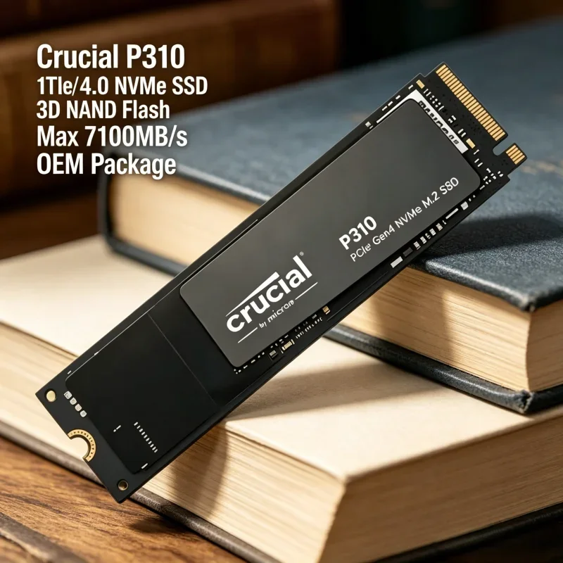 Crucial P310 1TB/2TB M.2 2280 PCIe 4.0 NVMe SSD, 3D NAND, 7100MB/s Max Speed, OEM Internal Drive for Laptop & Desktop
Crucial P310 1TB/2TB M.2 2280 PCIe 4.0 NVMe SSD, 3D NAND, 7100MB/s Max Speed, OEM Internal Drive for Laptop & Desktop