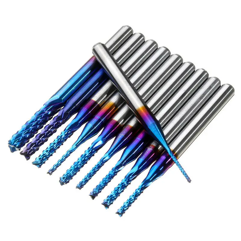 18'' Shank For NANO Blue Coat End Mills Set of 10 for High Performance CNC Router Applications in Various Materials
18'' Shank For NANO Blue Coat End Mills Set of 10 for High Performance CNC Router Applications in Various Materials