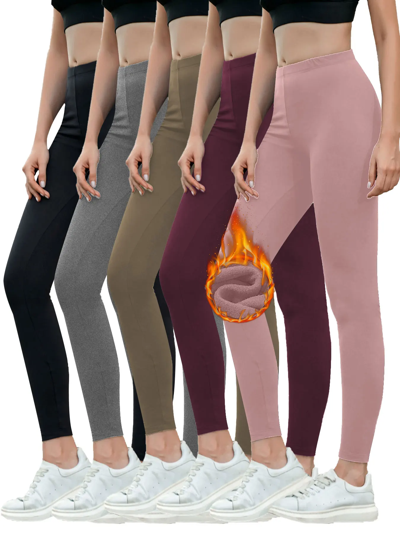 5PACK Super Soft Fleece Lined Leggings Women, Workout Yoga Running Thermal Warm Pants For cold winter
5PACK Super Soft Fleece Lined Leggings Women, Workout Yoga Running Thermal Warm Pants For cold winter