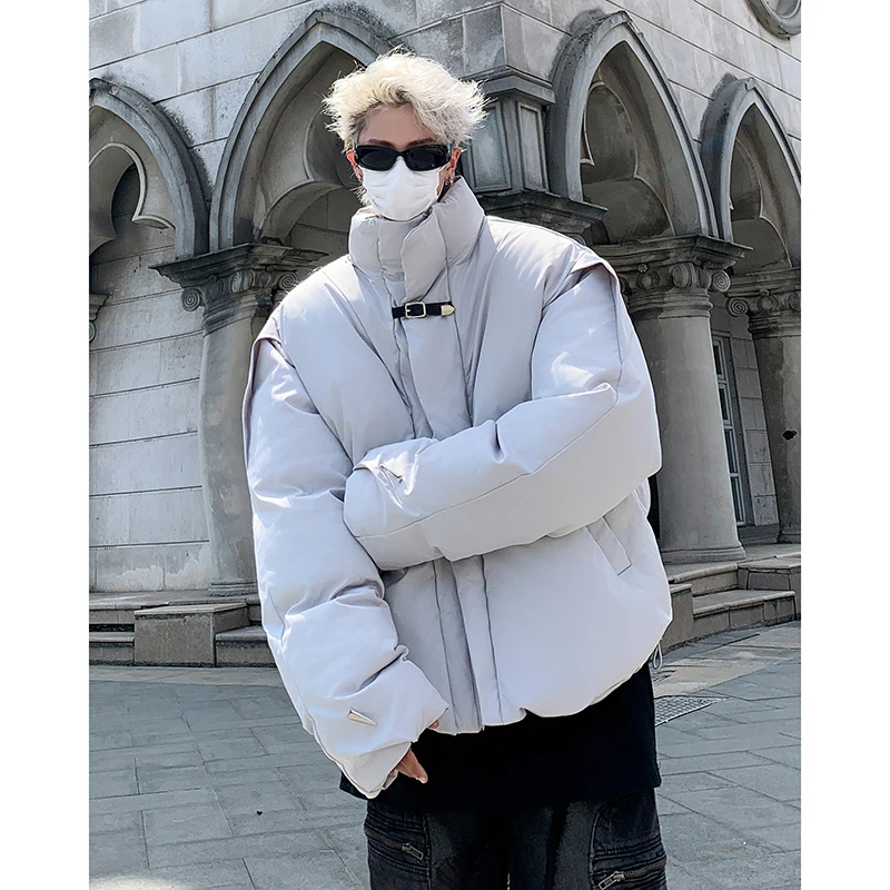 Men's Cotton Jaet Pure Color High Street Stand Collar Warmth Outerwear Winter Thiened Bread Sle Casual Leisure Coat
Men's Cotton Jaet Pure Color High Street Stand Collar Warmth Outerwear Winter Thiened Bread Sle Casual Leisure Coat
