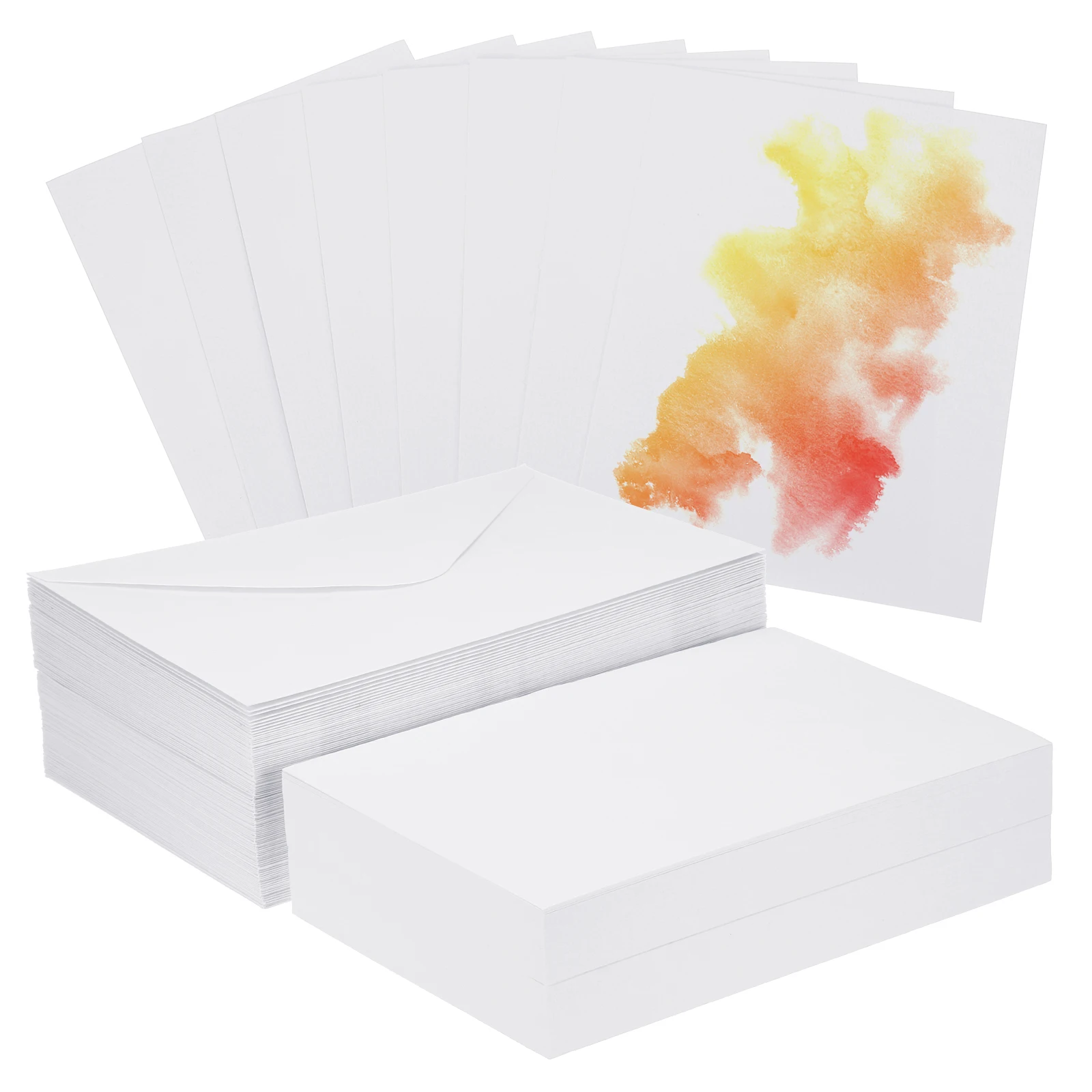 50/100Sets Pure Cotton Watercolor Cards 140lb/300 GSM Postcards with Envelopes for Art Painting Creative Thank Notes
50/100Sets Pure Cotton Watercolor Cards 140lb/300 GSM Postcards with Envelopes for Art Painting Creative Thank Notes