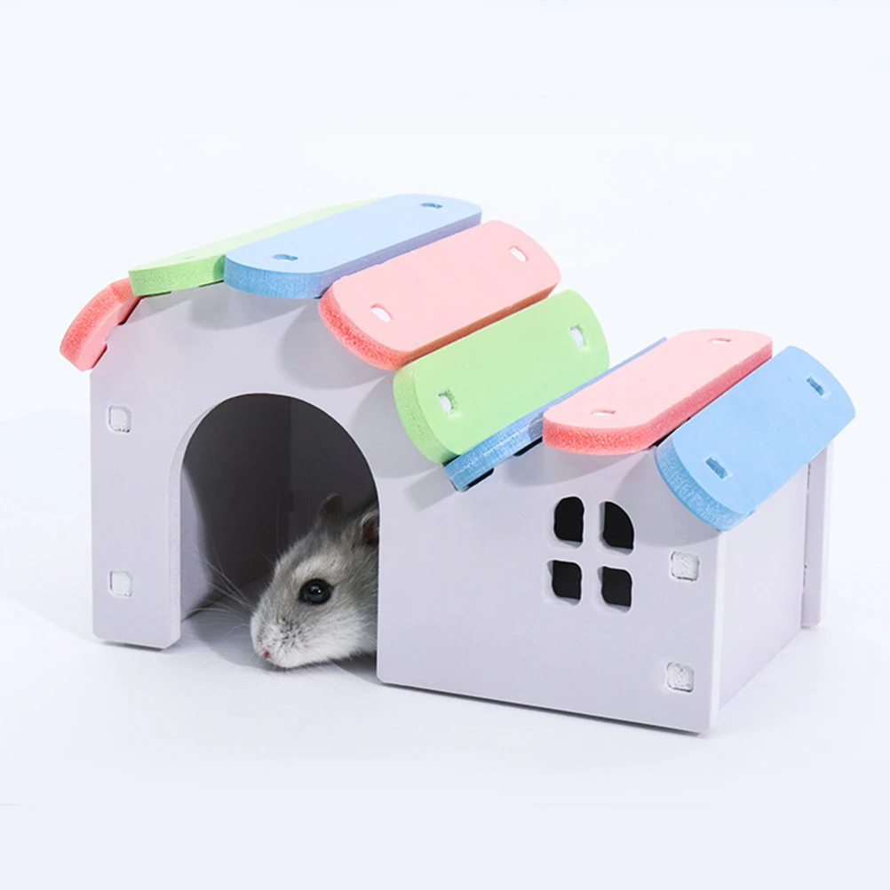Pet Hamster House Durable Material Anti Slid Bottom Easy Clean Comfortable Bed Beautiful Design Creative Entrance Toy Sleeping 
Pet Hamster House Durable Material Anti Slid Bottom Easy Clean Comfortable Bed Beautiful Design Creative Entrance Toy Sleeping