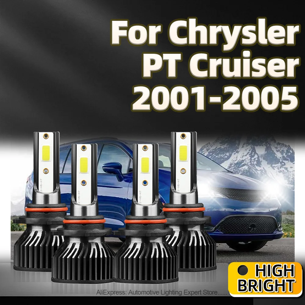 4Pcs LED Headlight High Power 150W Turbo Lamp 6000K Car Light with Cooling Fan For Chrysler PT Cruiser 2001 2002 2003 2004 2005
4Pcs LED Headlight High Power 150W Turbo Lamp 6000K Car Light with Cooling Fan For Chrysler PT Cruiser 2001 2002 2003 2004 2005