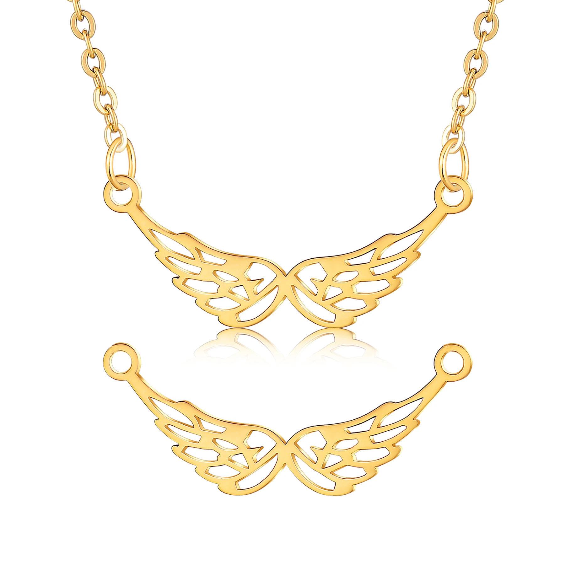 2Pcs Gold Color Stainless Steel Angel Wing Pendant Charm DIY Necklace Bracelet Collar Jewelry Accessories For Women
2Pcs Gold Color Stainless Steel Angel Wing Pendant Charm DIY Necklace Bracelet Collar Jewelry Accessories For Women