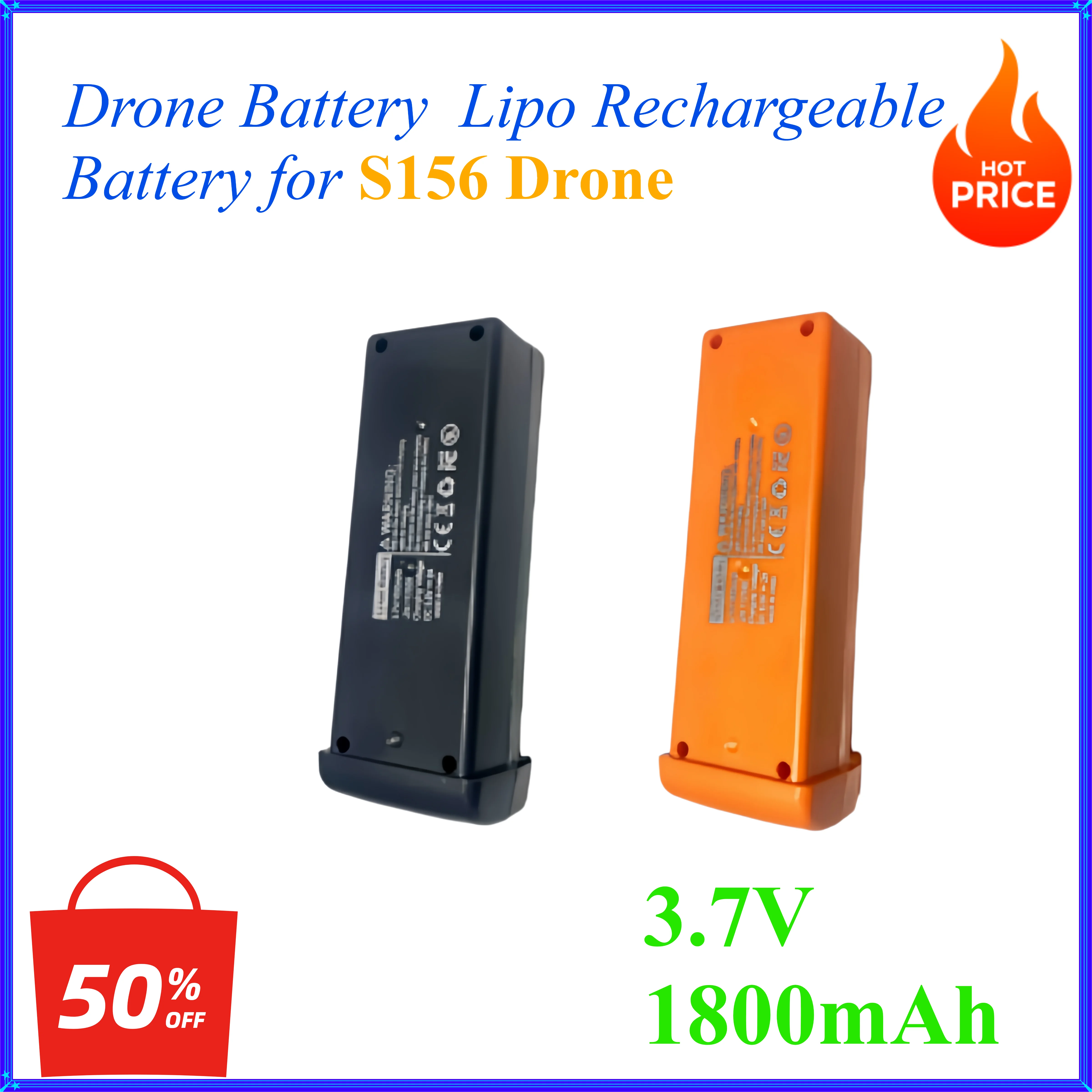 3.7V 1800mAh Drone Battery Lipo Rechargeable Battery for S156 Drone Large Capacity Batttery
3.7V 1800mAh Drone Battery Lipo Rechargeable Battery for S156 Drone Large Capacity Batttery