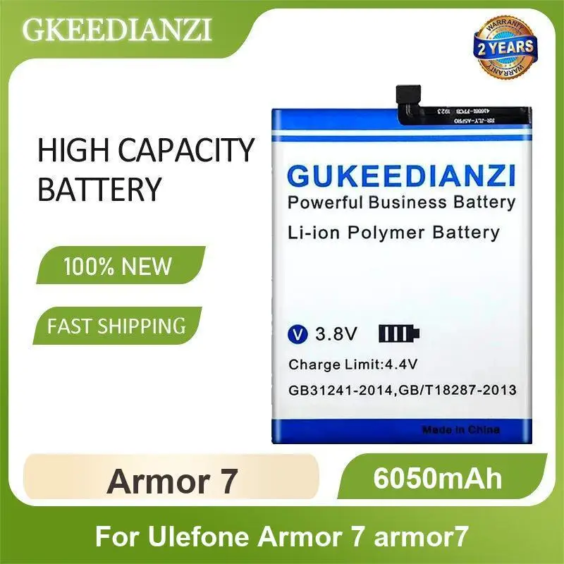 Armor 7 Mobile Phone Battery For Ulefone Armor 7 armor7 6050mAh High Capacity
Armor 7 Mobile Phone Battery For Ulefone Armor 7 armor7 6050mAh High Capacity