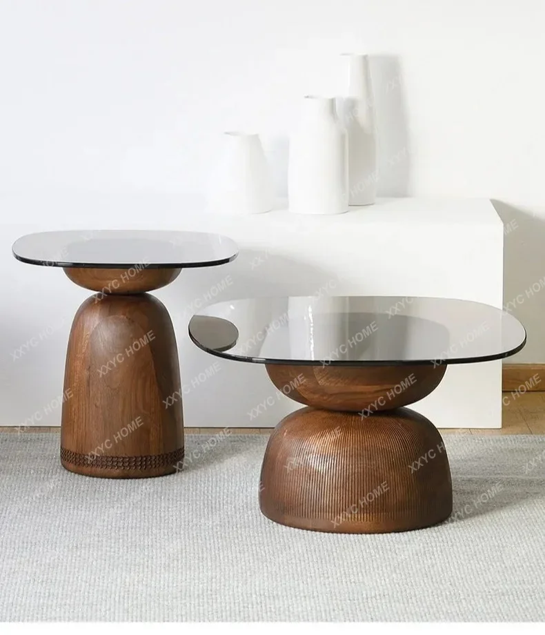 C Wabi Sandy Wind Solid Wood Coffee Table Glass Edge Small Apartment Living Room Solid Wood Carving Coffee Table
C Wabi Sandy Wind Solid Wood Coffee Table Glass Edge Small Apartment Living Room Solid Wood Carving Coffee Table