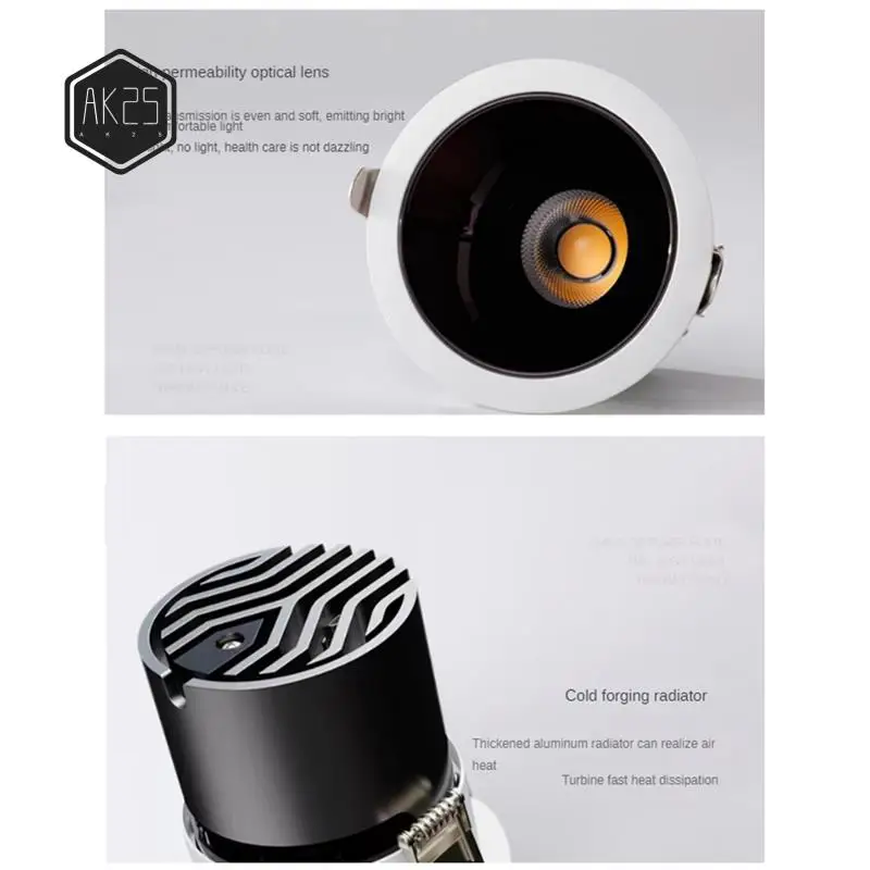 AK25-1 Set Anti-Glare LED Spotlight 7W Aluminum Dining Room Shop Office Bedroom Lighting LED COB Spotlight 4000K
AK25-1 Set Anti-Glare LED Spotlight 7W Aluminum Dining Room Shop Office Bedroom Lighting LED COB Spotlight 4000K