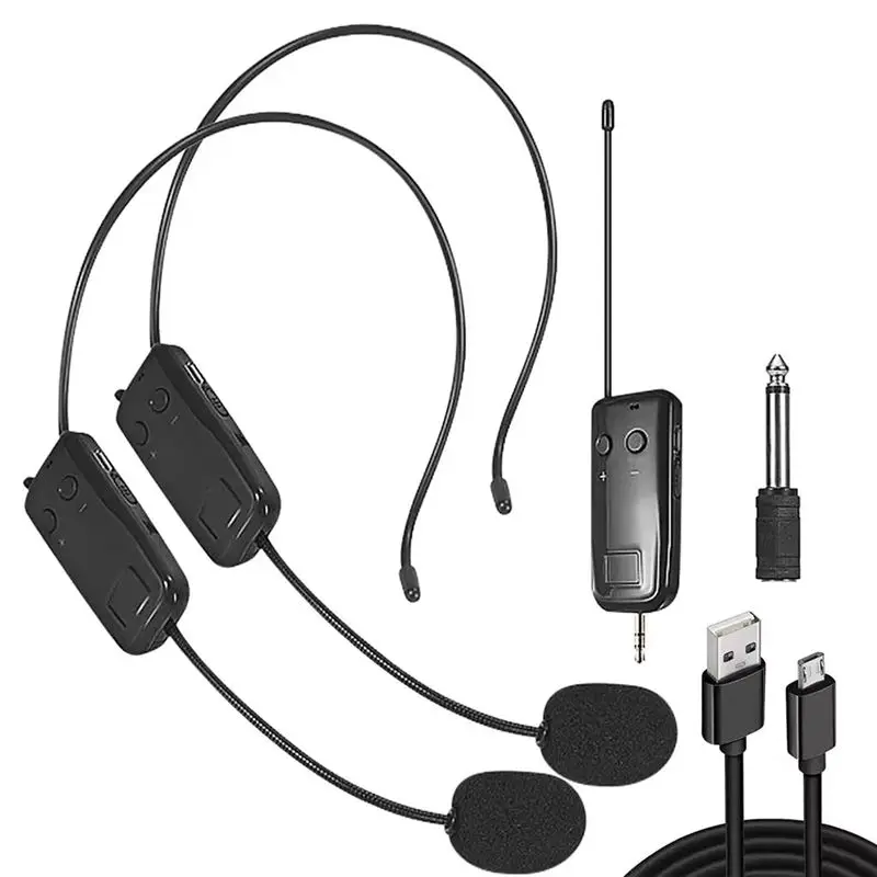 PHILE-2.4G Head-Mounted Wireless Lavalier Microphone Set Transmitter With Receiver For Amplifier Voice Speaker Teaching Tour