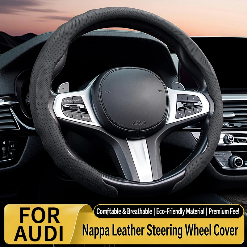 For Audi A8 A1 Q3 A4 A5 Q5 A6 A7 Q7 Q8 TPU Nappa Leather Steering Wheel Cover,Round Ultra-thin breathable steering wheel cover
For Audi A8 A1 Q3 A4 A5 Q5 A6 A7 Q7 Q8 TPU Nappa Leather Steering Wheel Cover,Round Ultra-thin breathable steering wheel cover