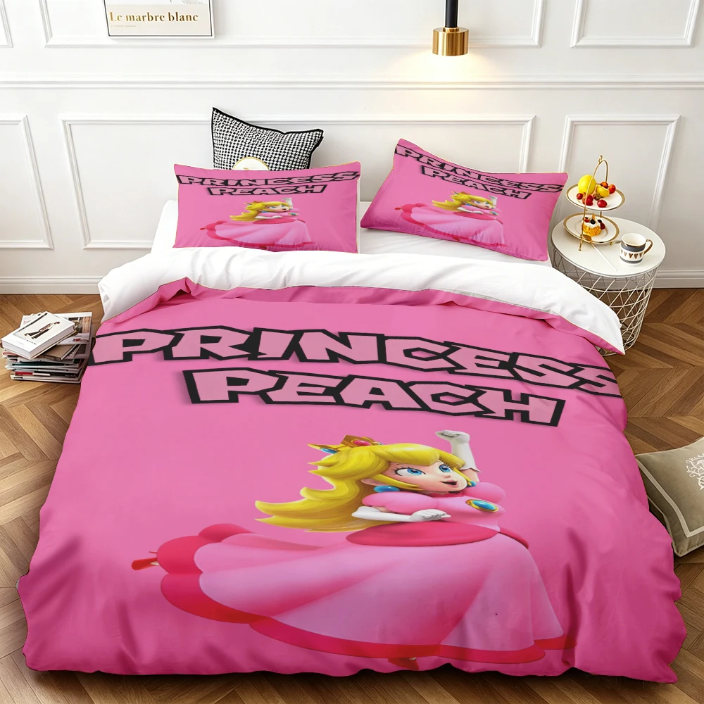 Princess Peach Duvet Cover Mario Bedding Set Comforter Cover Skin-friendly Breathable for Bedroom Decor
Princess Peach Duvet Cover Mario Bedding Set Comforter Cover Skin-friendly Breathable for Bedroom Decor