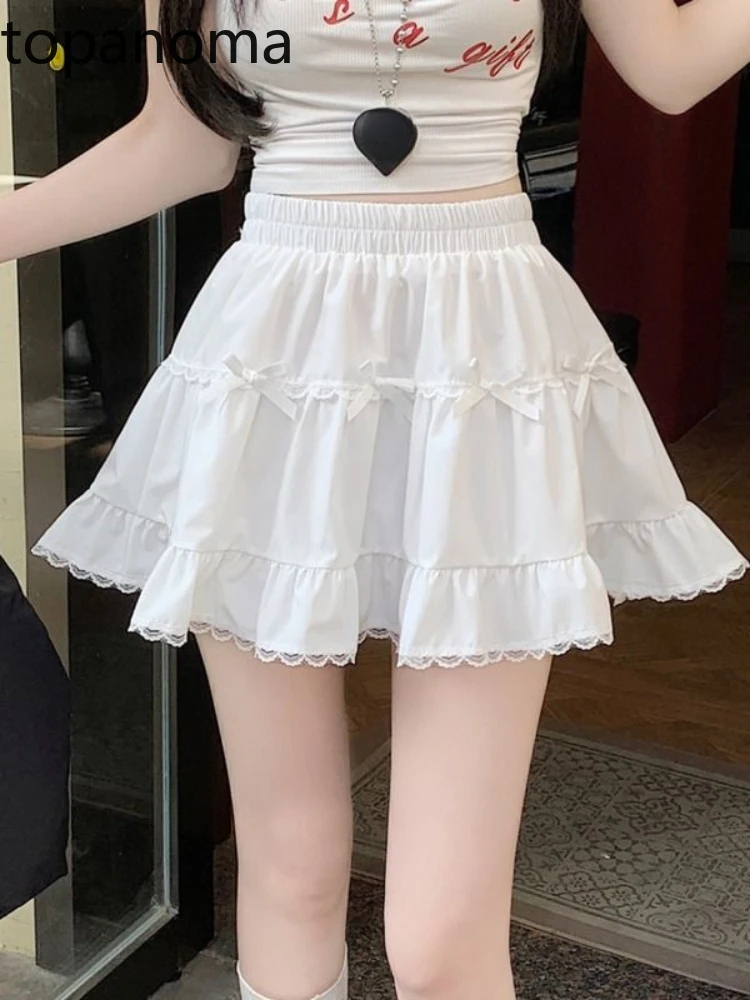 Topanoma Lace Patchwork Mini Skirts Women Bow Stretch High Waist Spring Summer Sweet Fashion Solid Female Skirt Casual
Topanoma Lace Patchwork Mini Skirts Women Bow Stretch High Waist Spring Summer Sweet Fashion Solid Female Skirt Casual