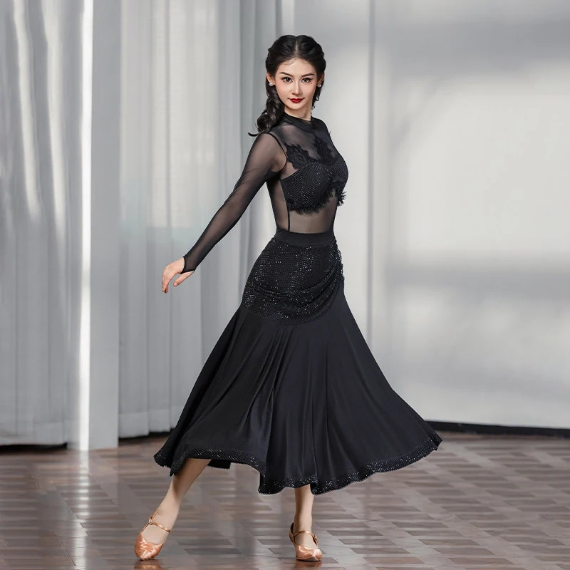 Women New Ballroom Dance Competition Clothing Sexy Mesh Perspective Top Big Swing Skirt Suit Waltz Modern Dance Dress DN21567
Women New Ballroom Dance Competition Clothing Sexy Mesh Perspective Top Big Swing Skirt Suit Waltz Modern Dance Dress DN21567
