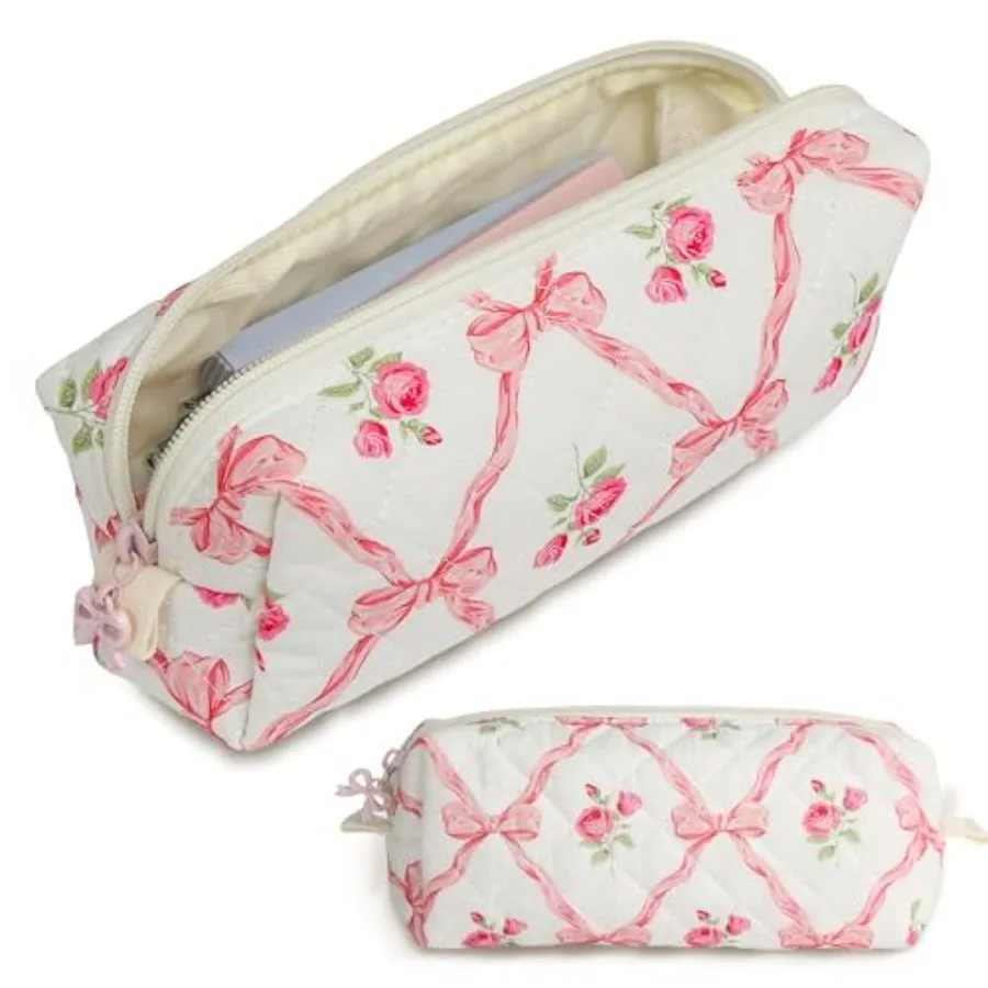 Cute Quilted Pencil Case for Girls Women, Aesthetic Small Floral Pencil Pouch, Slim Soft Pencil Bag for School Supplies Makeup
Cute Quilted Pencil Case for Girls Women, Aesthetic Small Floral Pencil Pouch, Slim Soft Pencil Bag for School Supplies Makeup
