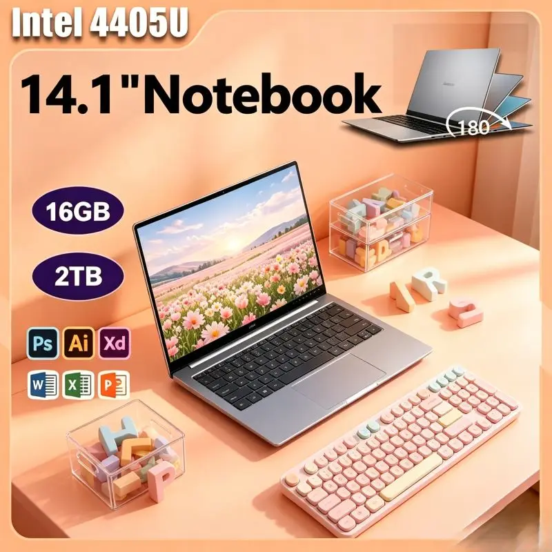 2026 New 14.1 Inch Portable Laptop Equipped with Intel 4405U & Windows 11, 32GB DDR4 2TB SSD High-performance Daily Office Noteb
2026 New 14.1 Inch Portable Laptop Equipped with Intel 4405U & Windows 11, 32GB DDR4 2TB SSD High-performance Daily Office Noteb