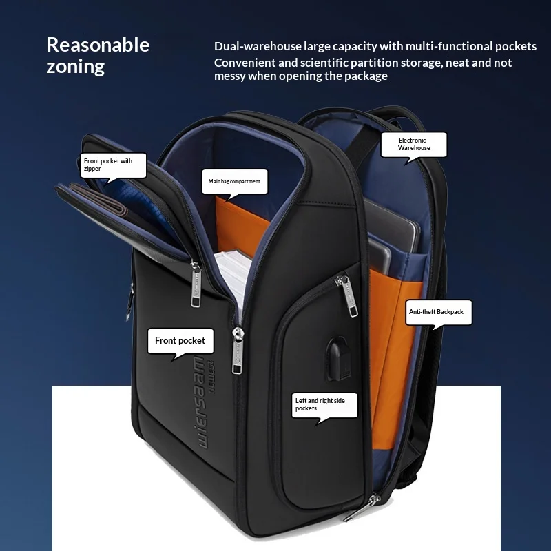 New High-end Business Backpack Men's Waterproof Backpacks Large-capacity Business Trip Password Anti-theft Computer Bag Luxury
New High-end Business Backpack Men's Waterproof Backpacks Large-capacity Business Trip Password Anti-theft Computer Bag Luxury