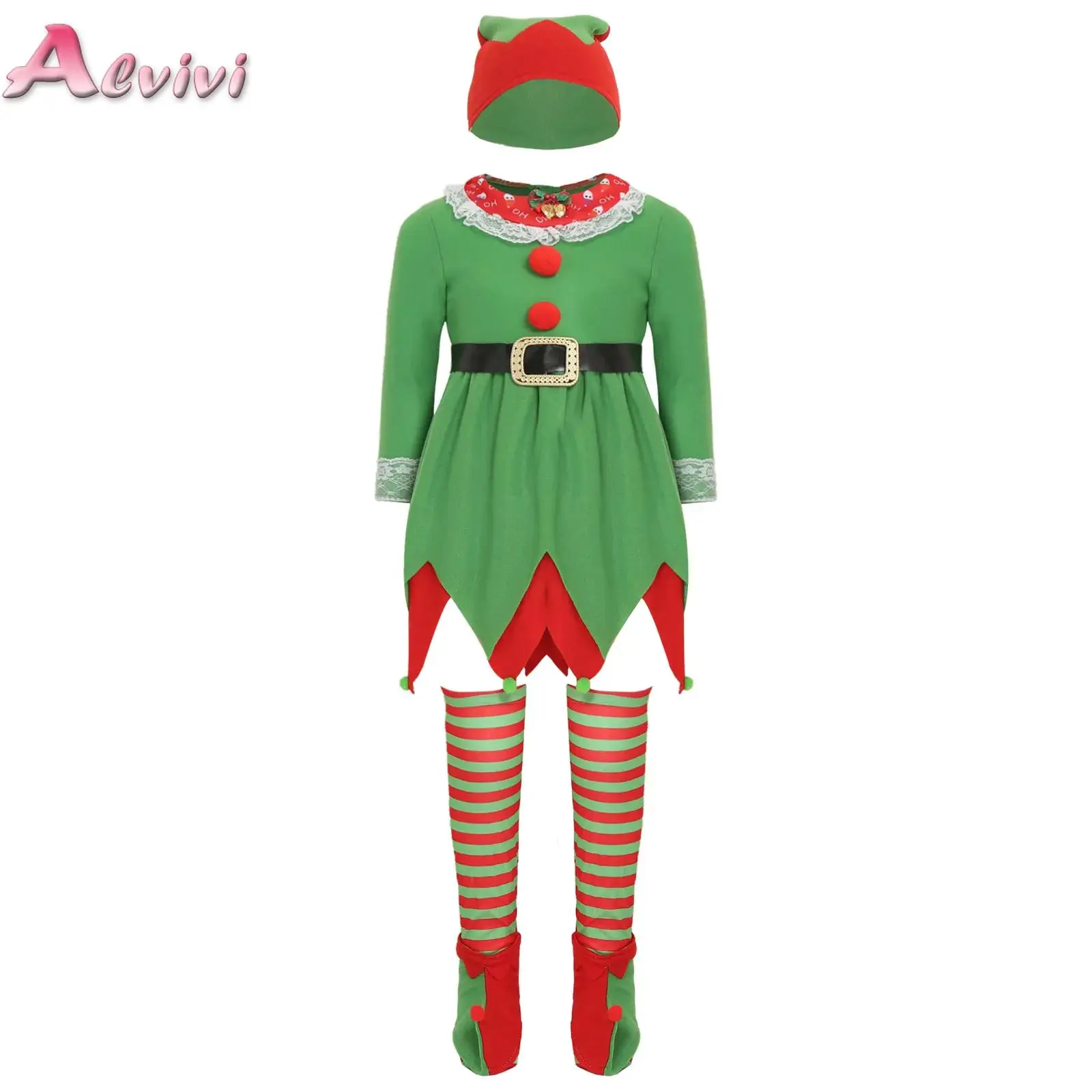 New Year Kids Santa Claus Costume Green Elf Cosplay Christmas Carnival Party Fancy Dress for Girls Boys Red Xmas Clothes Set
New Year Kids Santa Claus Costume Green Elf Cosplay Christmas Carnival Party Fancy Dress for Girls Boys Red Xmas Clothes Set
