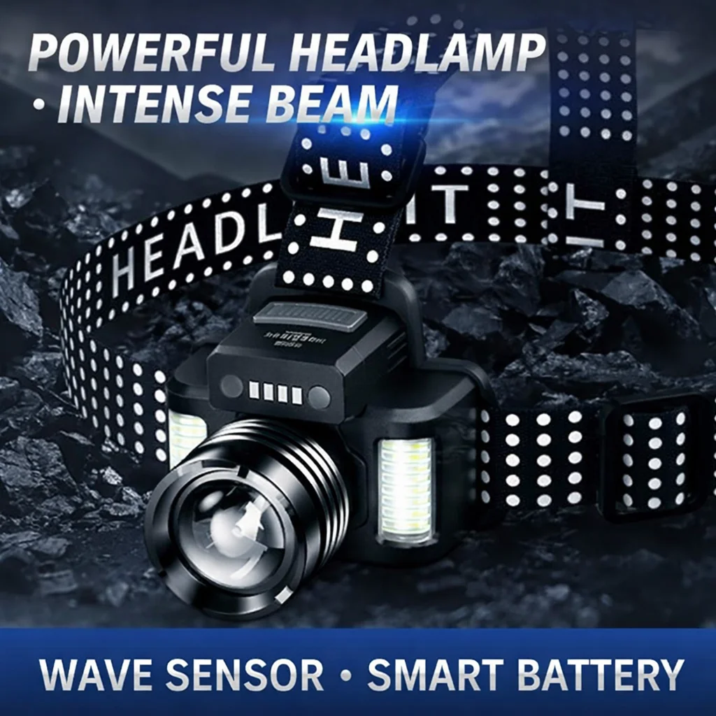 Super Bright Rechargeable Headlamp, Hands-Free LED Headlight for Camping Hiking Fishing with Laser & Long Lasting Battery
Super Bright Rechargeable Headlamp, Hands-Free LED Headlight for Camping Hiking Fishing with Laser & Long Lasting Battery