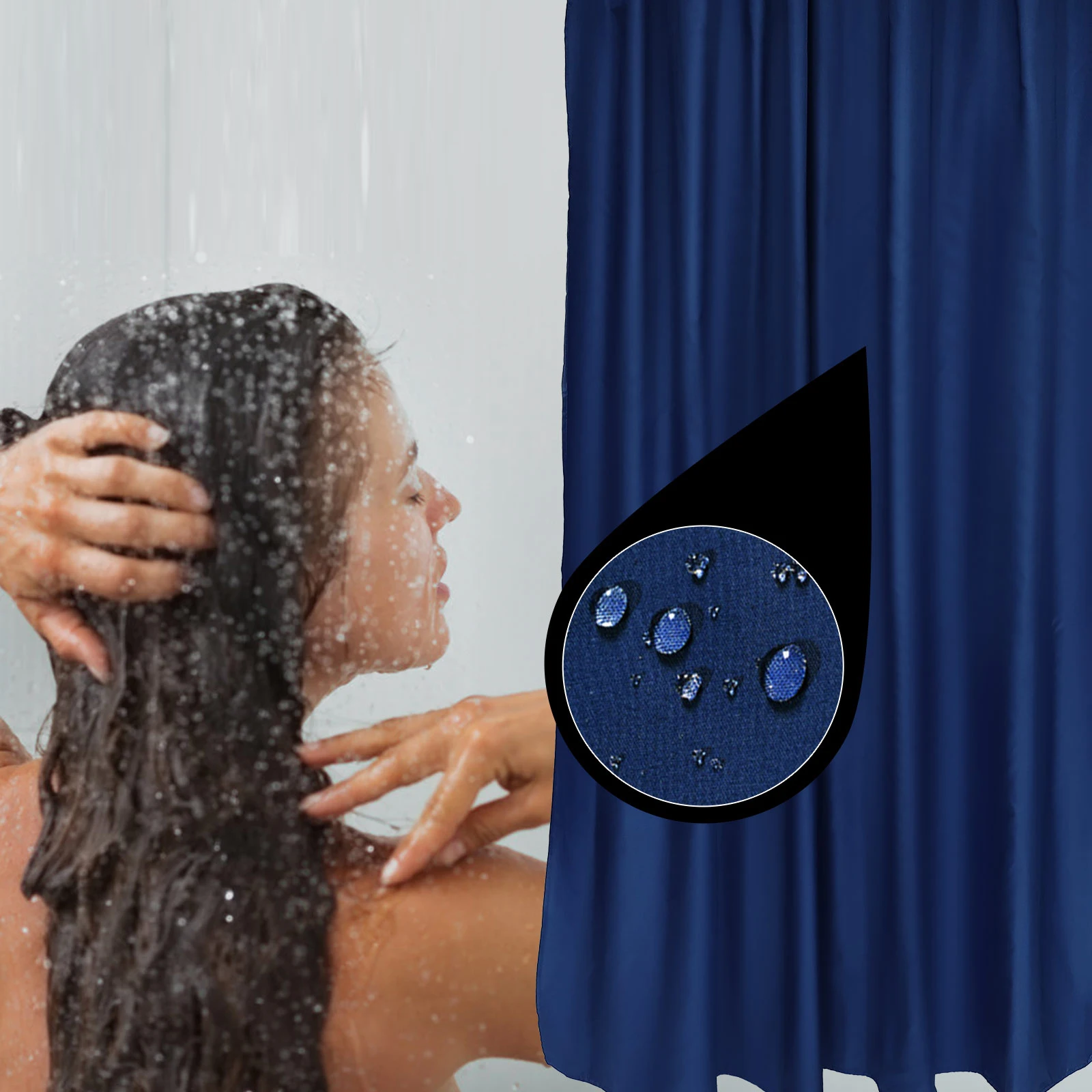 Thicken Practical Bathroom Curtain Dark Shower Curtain Household Accessory Easy To Install
Thicken Practical Bathroom Curtain Dark Shower Curtain Household Accessory Easy To Install