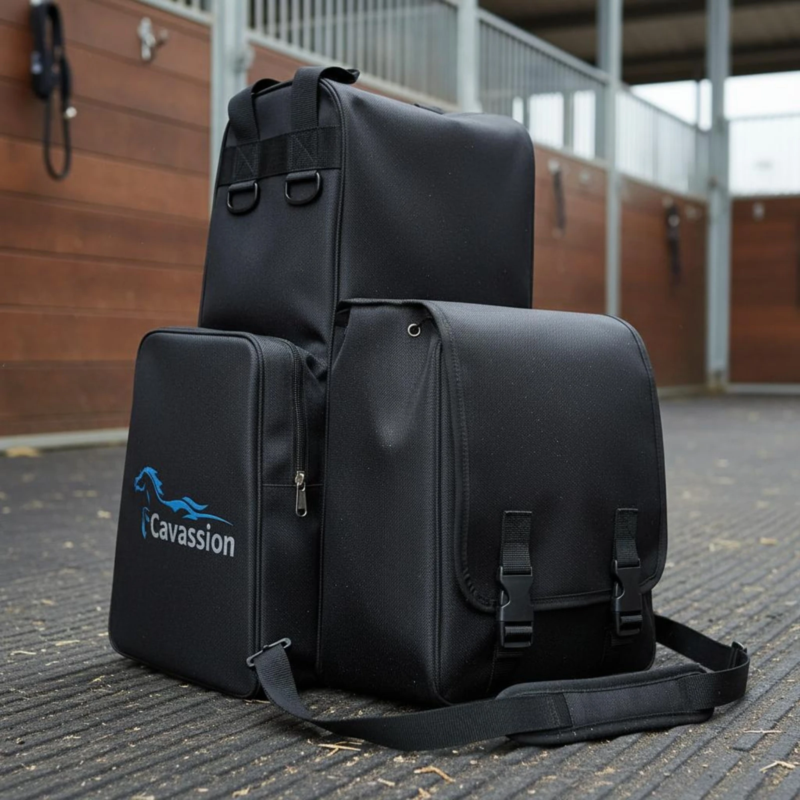 3 Pieces Tack Bag Set Large Capacity Equestrian Boot Bag Padded Handle Heavy-Duty Zippers for Equestrians, Travel
3 Pieces Tack Bag Set Large Capacity Equestrian Boot Bag Padded Handle Heavy-Duty Zippers for Equestrians, Travel