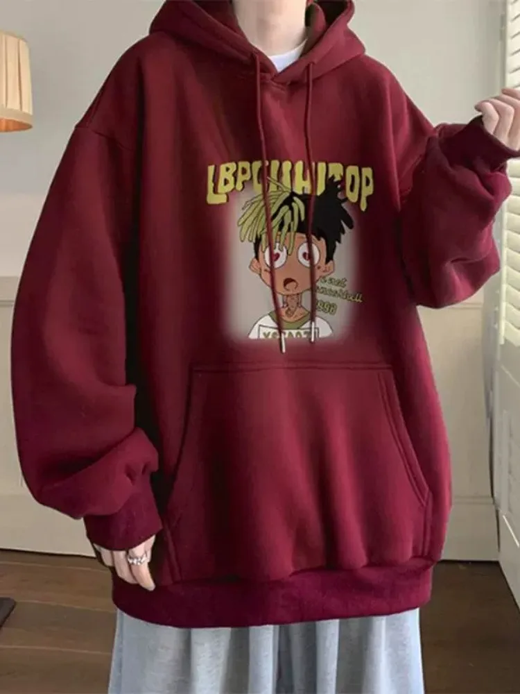Heavyweight 400g Wine Red Hoodie American High Street Sle Men's Jaet oulder Design Unique Hooded Sweatirt Casual Trendy
Heavyweight 400g Wine Red Hoodie American High Street Sle Men's Jaet oulder Design Unique Hooded Sweatirt Casual Trendy