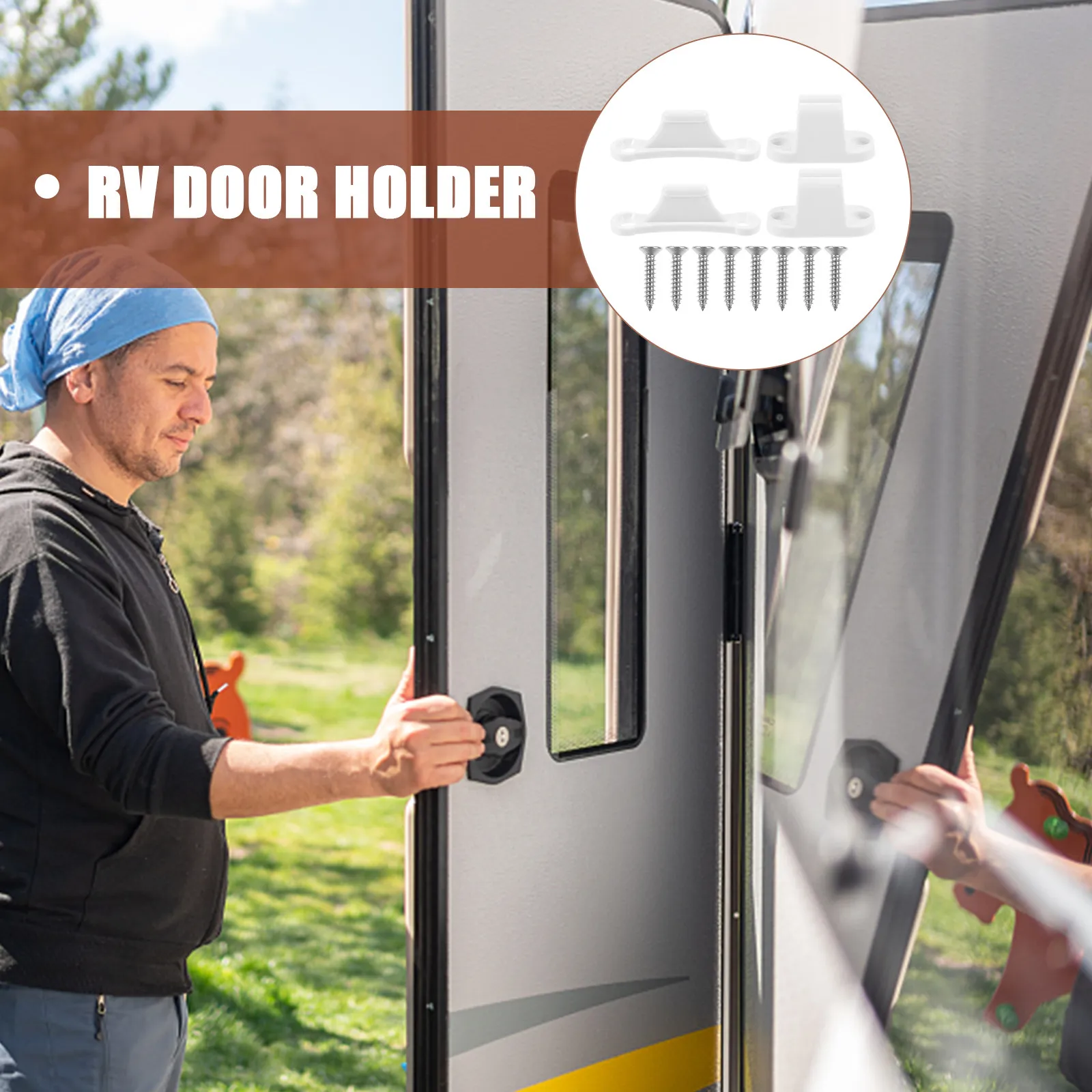 2Pairs Rv Door Stopper Buckles ABS Heavy Duty Camper Door Holder for Interior Storage Compartment Doors Universal Fit Trailer
2Pairs Rv Door Stopper Buckles ABS Heavy Duty Camper Door Holder for Interior Storage Compartment Doors Universal Fit Trailer