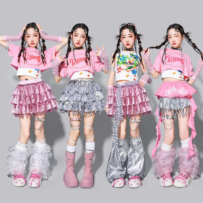2026 Girls Jazz Outfit Kpop Dance Clothes Kid Performance Show Clothing Crop Top Sequin Fringe Skirt Fashion Streetwear AMY3966
2026 Girls Jazz Outfit Kpop Dance Clothes Kid Performance Show Clothing Crop Top Sequin Fringe Skirt Fashion Streetwear AMY3966