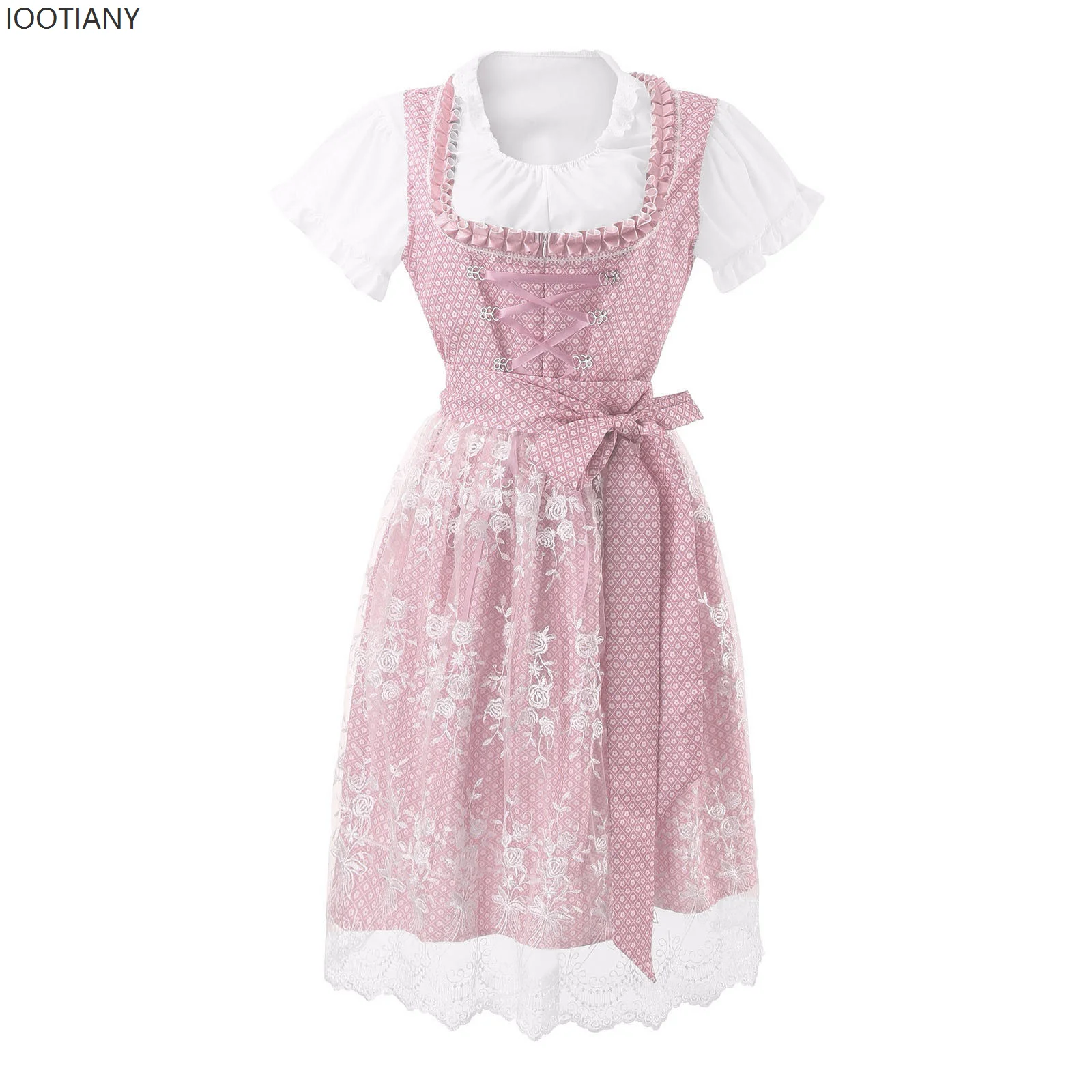 IOOTIANY German Bavarian Oktoberfest Costume Short-sleeved Printed Lace Dress Women's Beer Maid Costume Girl Party Fancy Dress
IOOTIANY German Bavarian Oktoberfest Costume Short-sleeved Printed Lace Dress Women's Beer Maid Costume Girl Party Fancy Dress