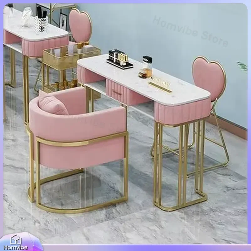 Modern Pink Nail Table Set for Salon Nail Art Desk with Storage Cabinet Stool Chair Metal Pedicure Table Manicure Station
Modern Pink Nail Table Set for Salon Nail Art Desk with Storage Cabinet Stool Chair Metal Pedicure Table Manicure Station