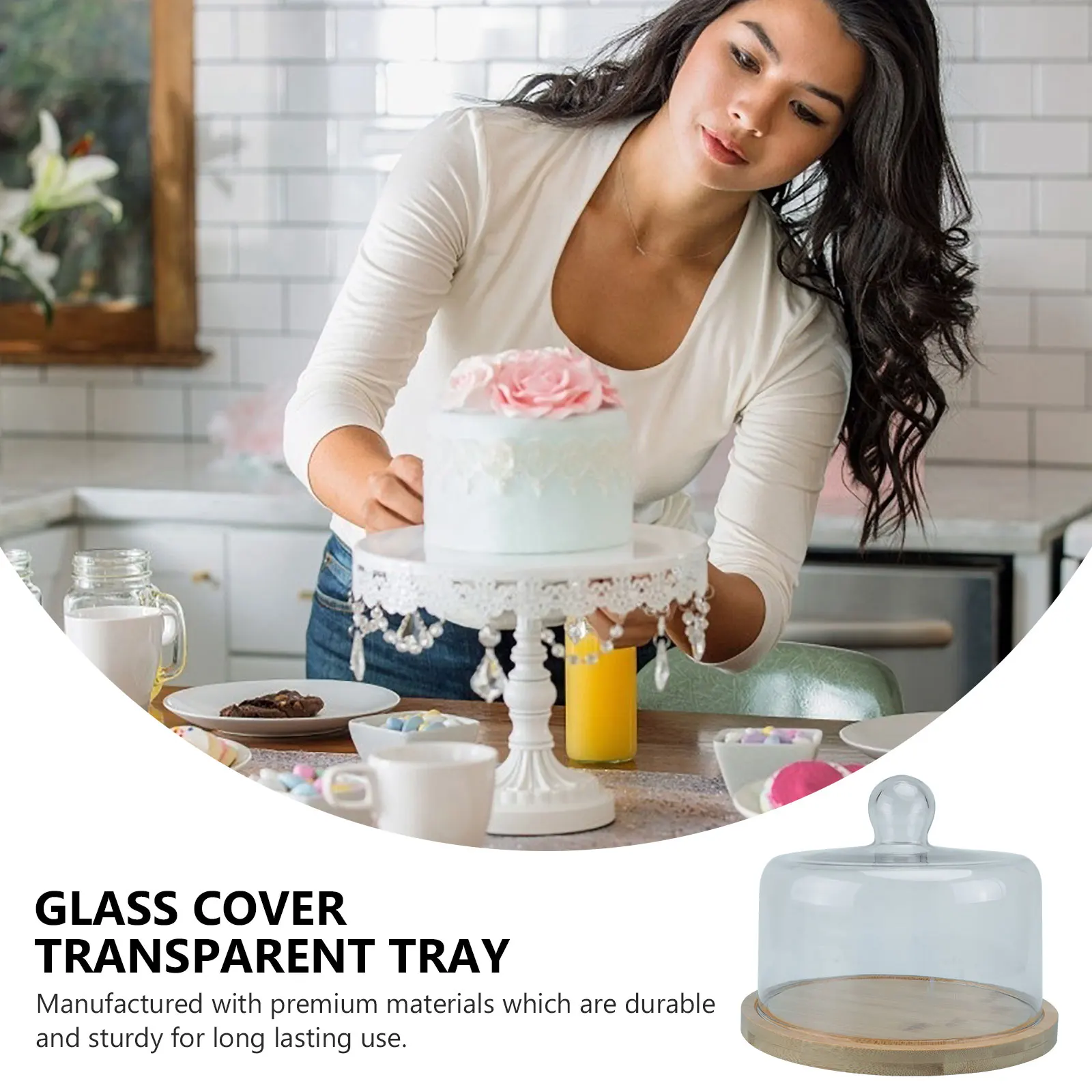Rotating Cake Tray Glass Lid Food Display Cover Khaki Color Stable Wooden Tray Dessert Snack Plate Pastry Bread Holder
Rotating Cake Tray Glass Lid Food Display Cover Khaki Color Stable Wooden Tray Dessert Snack Plate Pastry Bread Holder