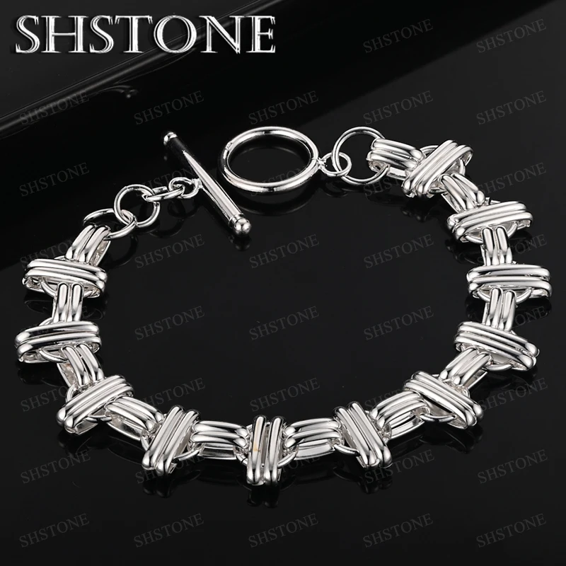 High Quality Fine Jewelry 925 Sterling Silver Bracelet For Men Women Engagement Wedding Fashion Charm Party Gift Jewelry
High Quality Fine Jewelry 925 Sterling Silver Bracelet For Men Women Engagement Wedding Fashion Charm Party Gift Jewelry