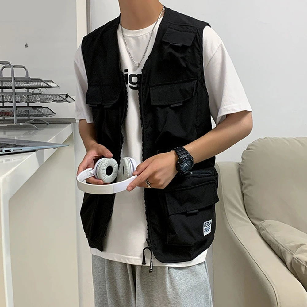 Beach Holiday Outdoor Activities Green Men Cargo Vest Multi-pocket Sleeveless Vest Good For Vacation Polyester Fabric
Beach Holiday Outdoor Activities Green Men Cargo Vest Multi-pocket Sleeveless Vest Good For Vacation Polyester Fabric