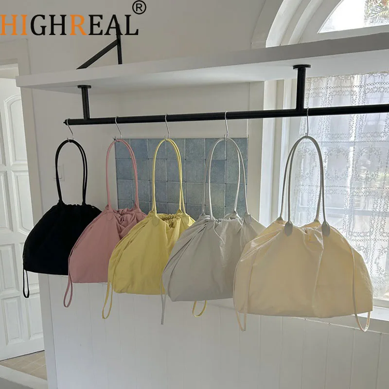Casual Overlarge Drawsting Women Shoulder Bags Designer Nylon Lady Handbags Big Capacity Shopper Purses
Casual Overlarge Drawsting Women Shoulder Bags Designer Nylon Lady Handbags Big Capacity Shopper Purses