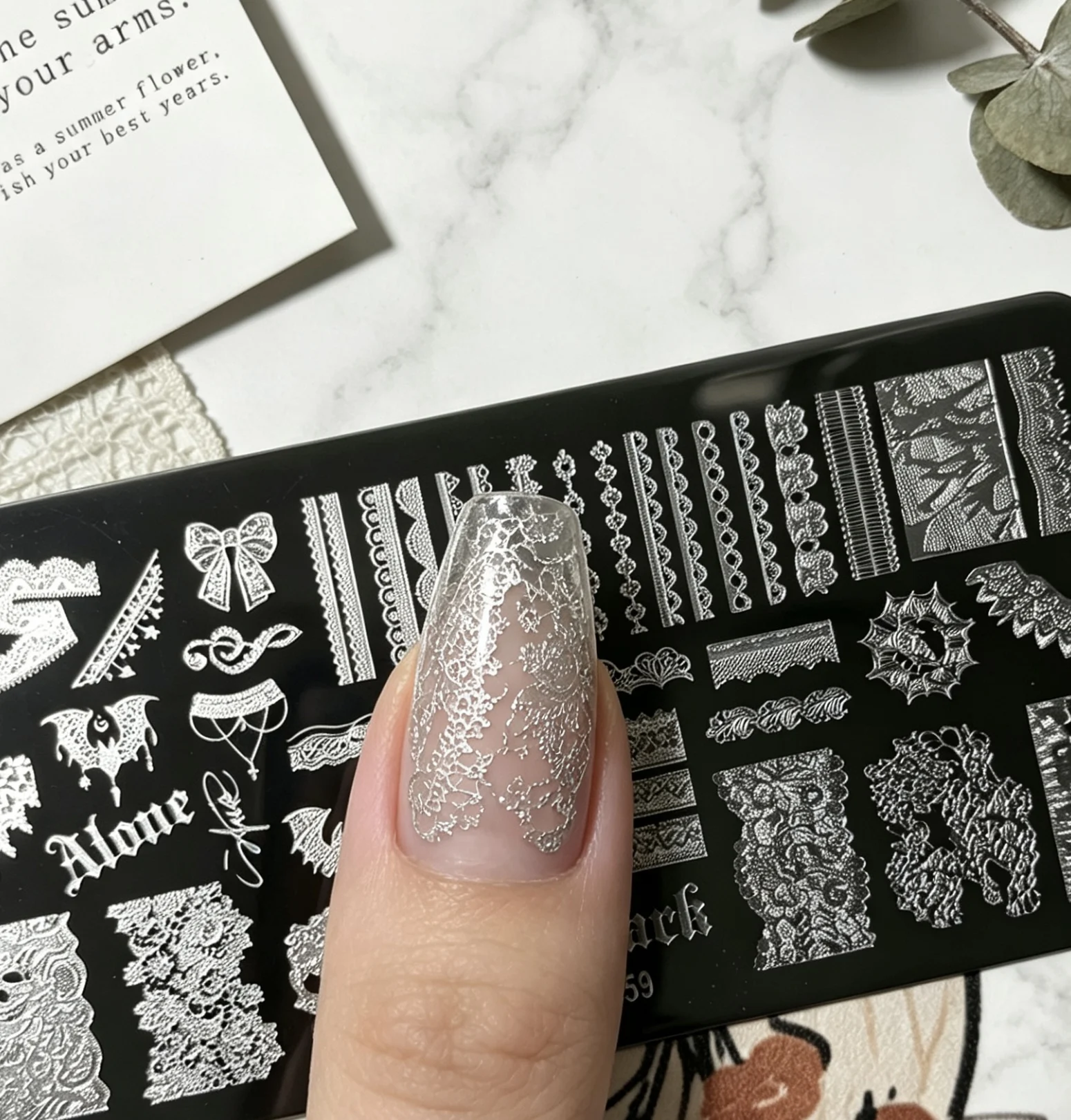 Gothic Retro Lace Nail Stamping Plate Bow Bat Chain Letter Design Nail Art Transfer Stencil DIY Manicure Tool Mouteen259
Gothic Retro Lace Nail Stamping Plate Bow Bat Chain Letter Design Nail Art Transfer Stencil DIY Manicure Tool Mouteen259