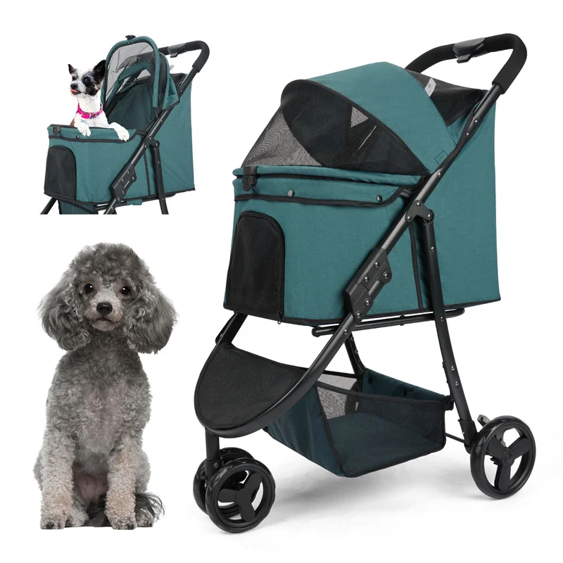 Pet Dog Stroller for Small Dogs/Cats, Upgraded Frame & Clasp, with Storage Basket and Pouch
Pet Dog Stroller for Small Dogs/Cats, Upgraded Frame & Clasp, with Storage Basket and Pouch