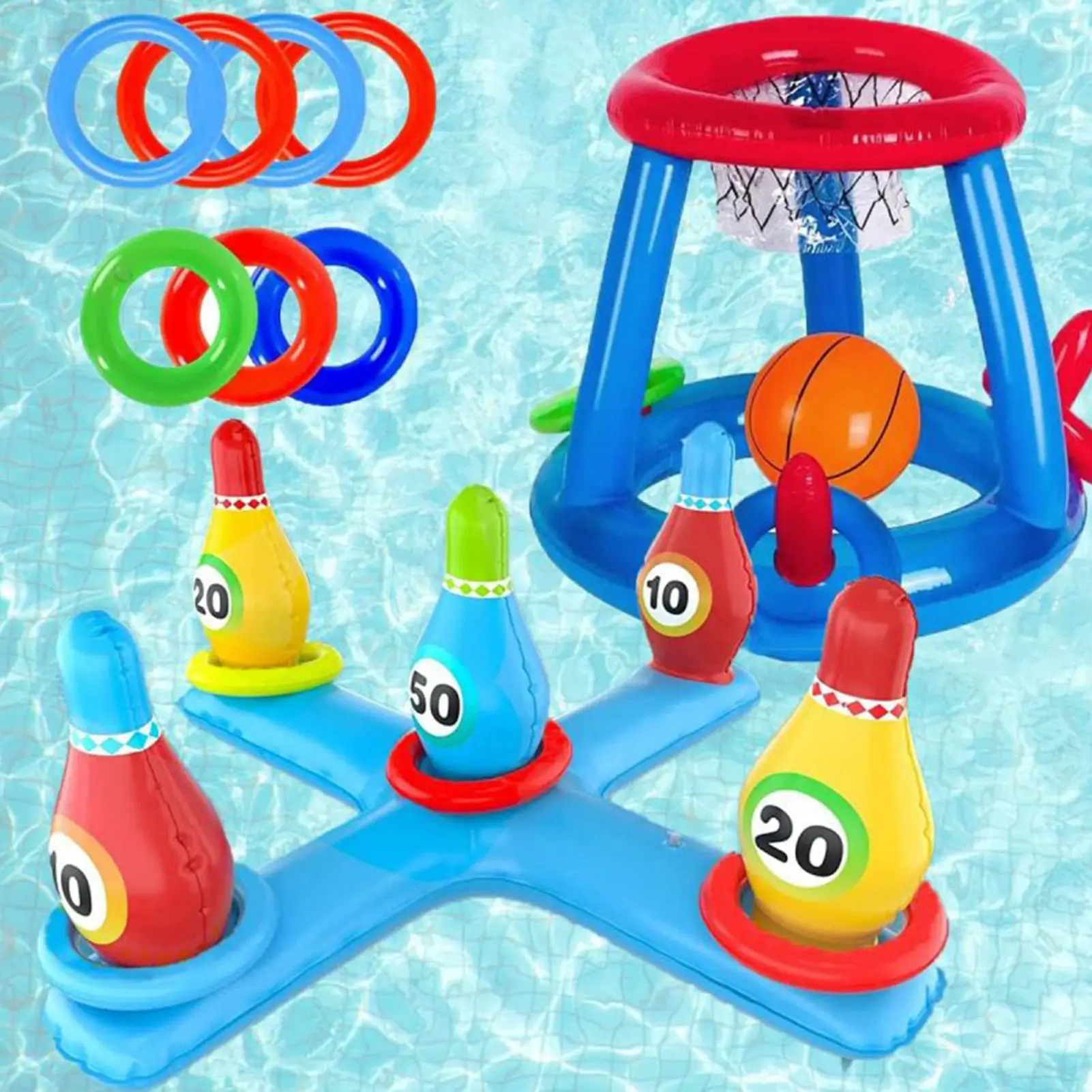 Floating Basketball Hoop Inflatable Water Toys Pool Floats Toy Inflatable Cross Ringtoss Pool Toys Kids Swim Water Game Gifts
Floating Basketball Hoop Inflatable Water Toys Pool Floats Toy Inflatable Cross Ringtoss Pool Toys Kids Swim Water Game Gifts