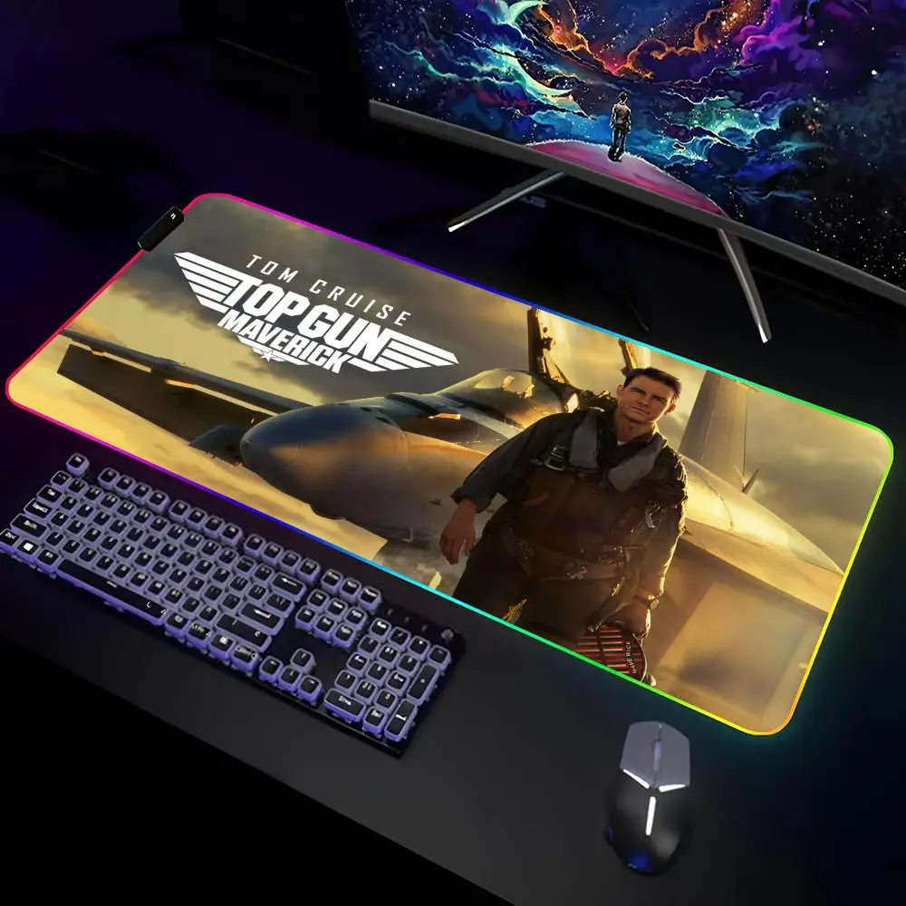 Top Gun Mouse Pad Gamer RGB Deskmat Keyboard Mat Gaming Laptops LED Mousepad Desk Protector Anime Mause Mats
Top Gun Mouse Pad Gamer RGB Deskmat Keyboard Mat Gaming Laptops LED Mousepad Desk Protector Anime Mause Mats