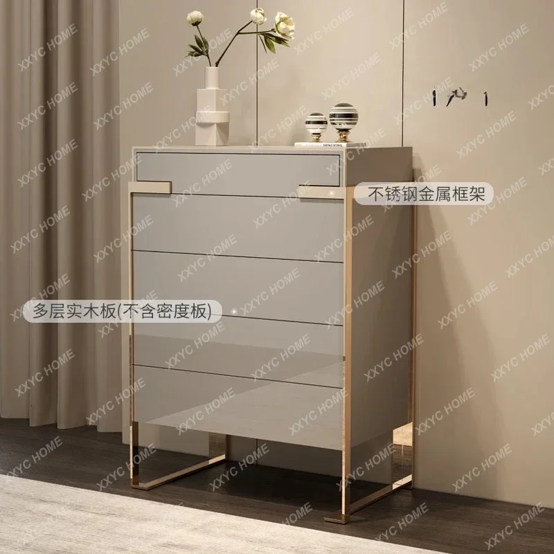QQItalian Light Luxury Chest Of Drawers Solid Wood Locker Simple Bedroom Living Room Chest Of Drawers Baking Paint
QQItalian Light Luxury Chest Of Drawers Solid Wood Locker Simple Bedroom Living Room Chest Of Drawers Baking Paint
