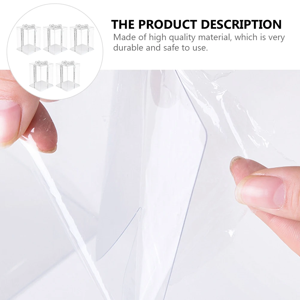 5Pcs Birthday Cake Box Food Grade White Card PET Safe Transparent Holder Wrapping Case Baking Container Ribbon Design
5Pcs Birthday Cake Box Food Grade White Card PET Safe Transparent Holder Wrapping Case Baking Container Ribbon Design