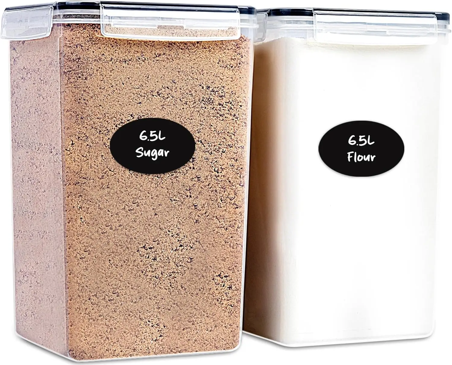 Extra Large Flour and Sugar Storage Containers 6.5L/220 Fl. oz; Set of 2 Plastic Bulk Airtight Food Storage Rice Containers W
Extra Large Flour and Sugar Storage Containers 6.5L/220 Fl. oz; Set of 2 Plastic Bulk Airtight Food Storage Rice Containers W