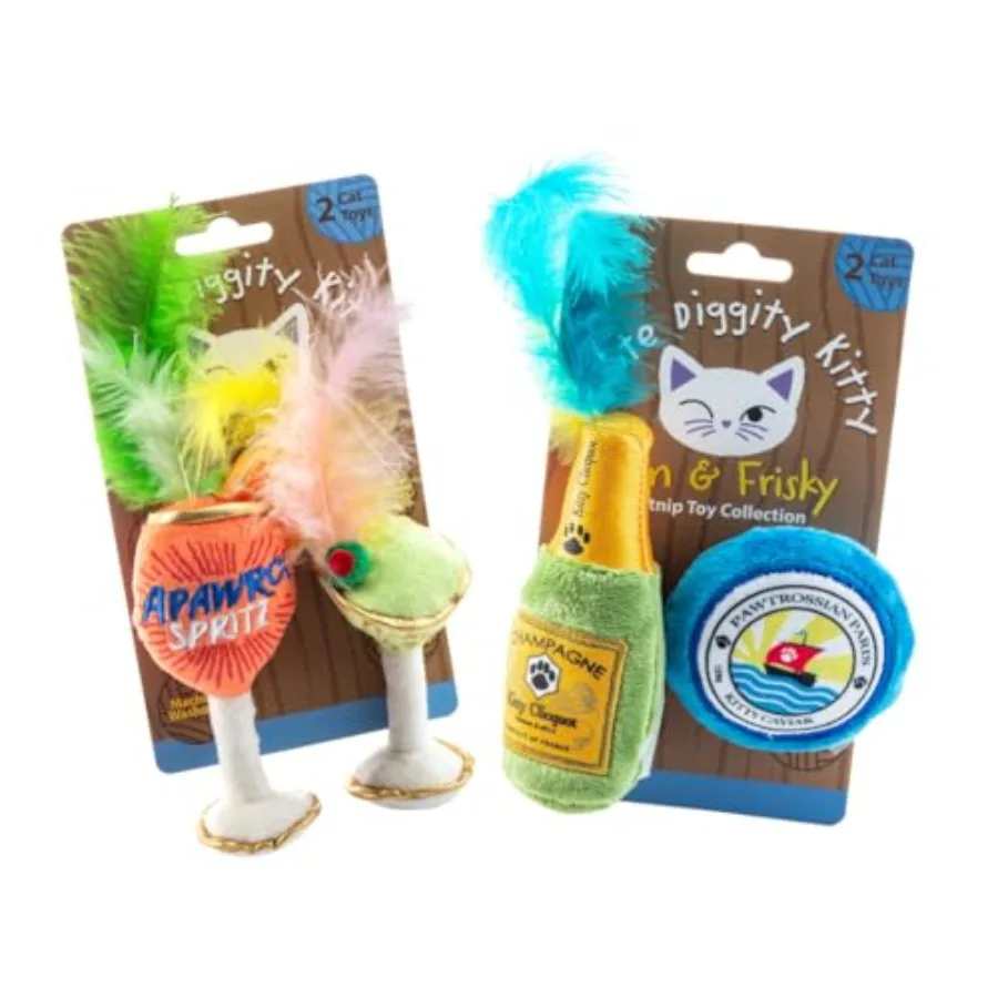 Champagne Caviar Inspired Kitty Cocktails wrol Spritz Catnip Filled Plush Toys with Crackle Sound Safe Durable Interactive Play
Champagne Caviar Inspired Kitty Cocktails wrol Spritz Catnip Filled Plush Toys with Crackle Sound Safe Durable Interactive Play