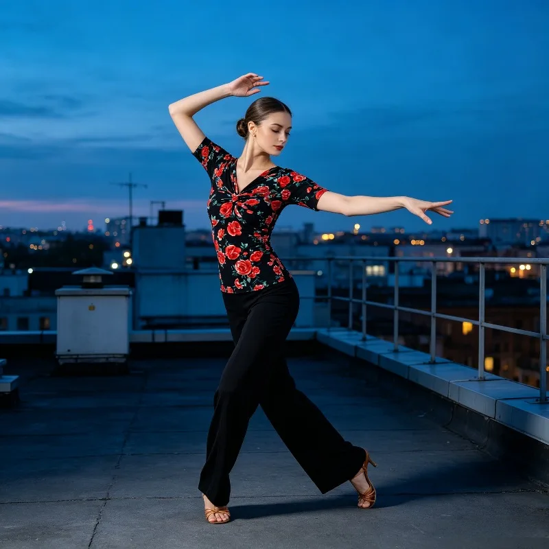 Adult Women's V-neck Twisted Long Sleeve Dance Top Latin Dance Practice Top Body Training Stage Performance Dance Costume
Adult Women's V-neck Twisted Long Sleeve Dance Top Latin Dance Practice Top Body Training Stage Performance Dance Costume