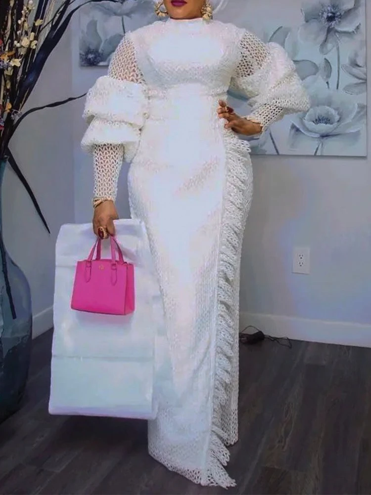 S-4XL African Dresses for Women Spring African Women Long Sleeve White Plus Size Long Dress African Clothes Maxi Dress
S-4XL African Dresses for Women Spring African Women Long Sleeve White Plus Size Long Dress African Clothes Maxi Dress