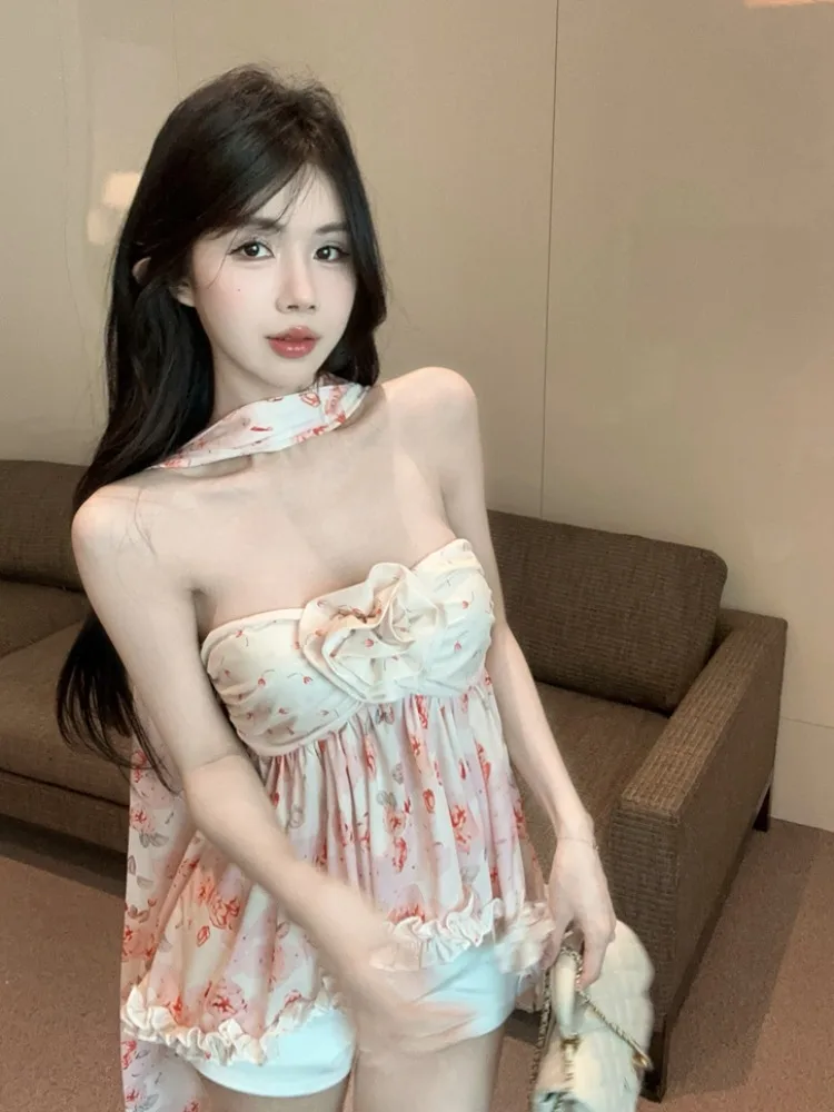 Pure Desire Style Sleeveless Crop Top Women's Summer New Fashion Slimming Short Length Overhead Vest Top Korean Version
Pure Desire Style Sleeveless Crop Top Women's Summer New Fashion Slimming Short Length Overhead Vest Top Korean Version