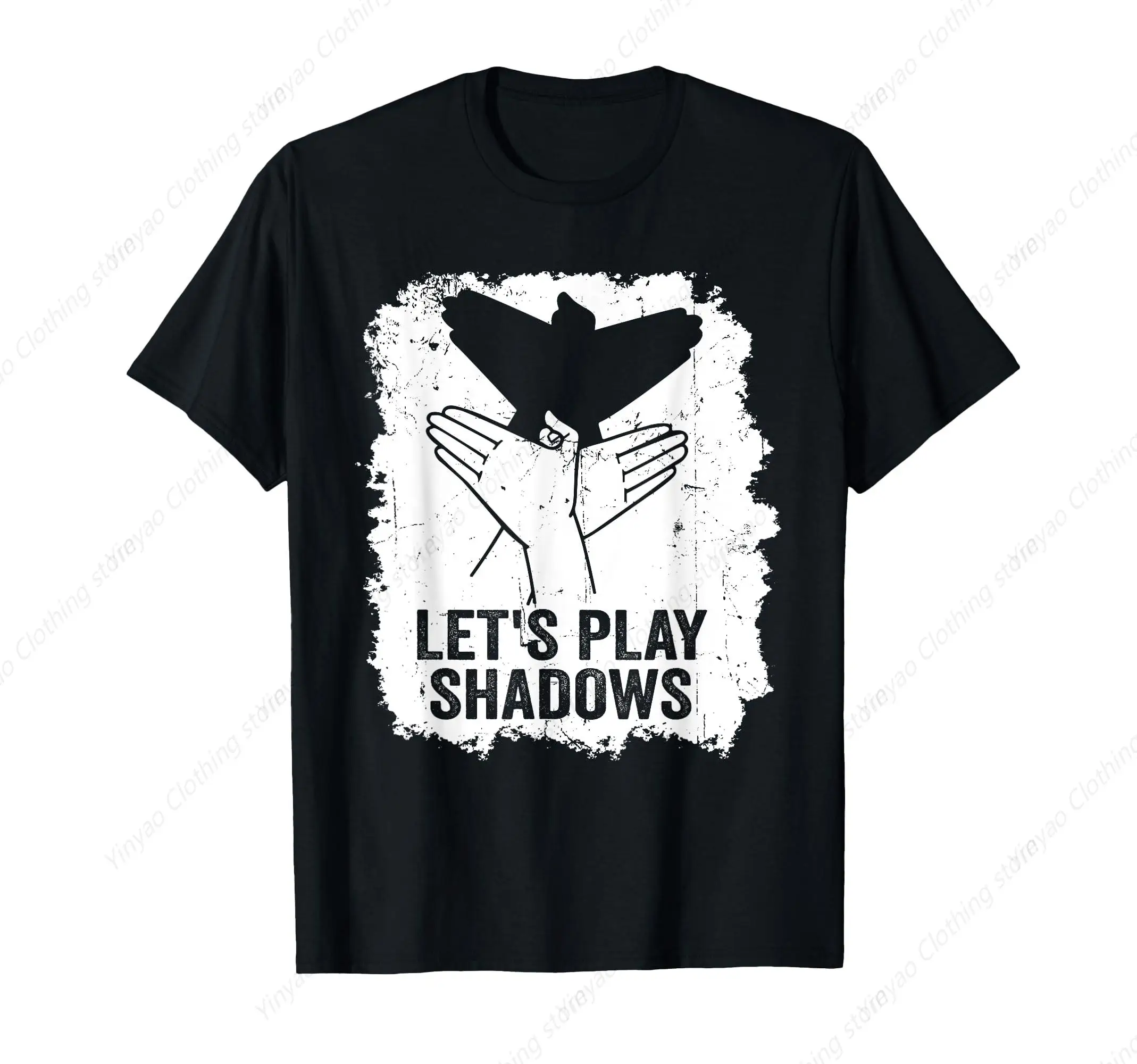 Let'S Play Shadow Puppetry Puppet Puppetry Printed T-Shirt Fun Round Neck Black Shirt Pure Cotton Casual Short Sleeved Shirt
Let'S Play Shadow Puppetry Puppet Puppetry Printed T-Shirt Fun Round Neck Black Shirt Pure Cotton Casual Short Sleeved Shirt