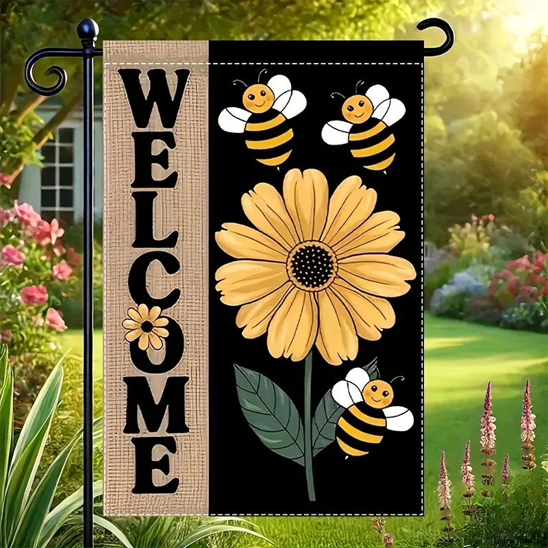 1pc Welcome Bee Wild Chrysanthemum Garden Flag, Suitable for Outdoor Courtyard Garden Lawn Decoration, 12x18 Inches
1pc Welcome Bee Wild Chrysanthemum Garden Flag, Suitable for Outdoor Courtyard Garden Lawn Decoration, 12x18 Inches