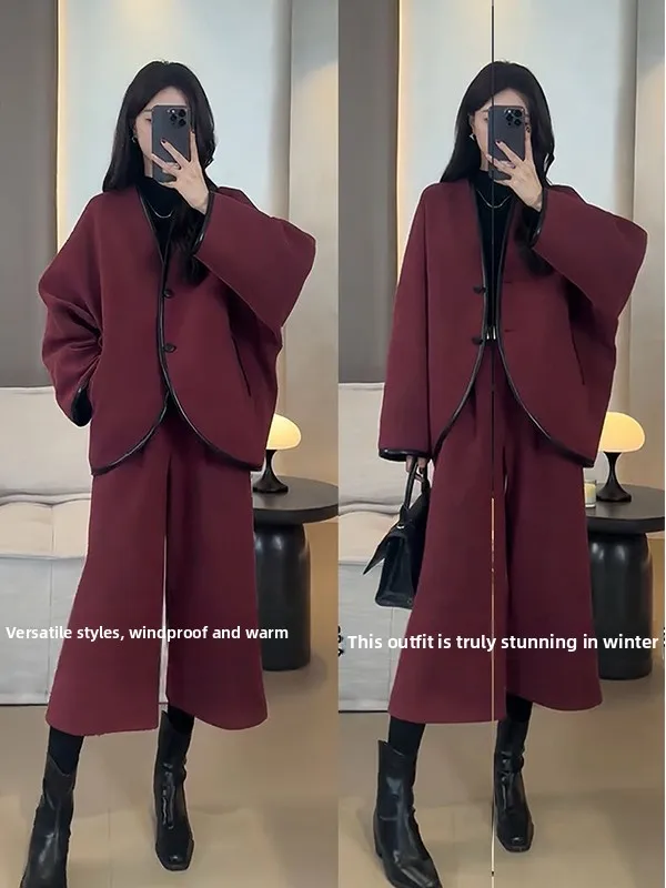 Stylish Retro Winter Commute Cotton Jacket And Casual Pants Two-Piece Set for Women Trendy Warm High Waist Polyester Fiber
Stylish Retro Winter Commute Cotton Jacket And Casual Pants Two-Piece Set for Women Trendy Warm High Waist Polyester Fiber