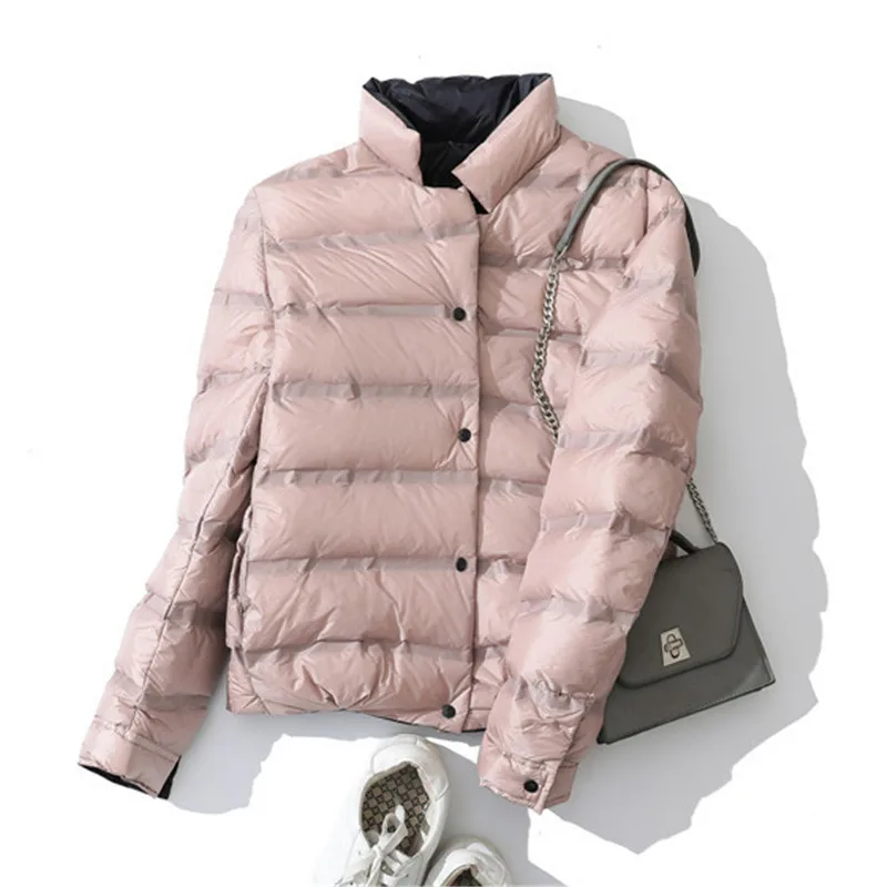 Reversible Down Coat 2023 New Autumn Winter Women Light White Duck Down Jacket Parkas Ladies Single-Breasted Short Warm Outwears
Reversible Down Coat 2023 New Autumn Winter Women Light White Duck Down Jacket Parkas Ladies Single-Breasted Short Warm Outwears