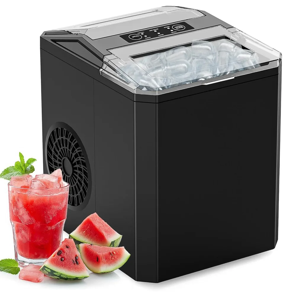 Countertop Ice Maker, Portable Ice Machine Self-Cleaning, 9 Cubes in 6 Mins, 26 lbs/24Hrs, 2 Sizes of Bullet Ice for Home Party
Countertop Ice Maker, Portable Ice Machine Self-Cleaning, 9 Cubes in 6 Mins, 26 lbs/24Hrs, 2 Sizes of Bullet Ice for Home Party