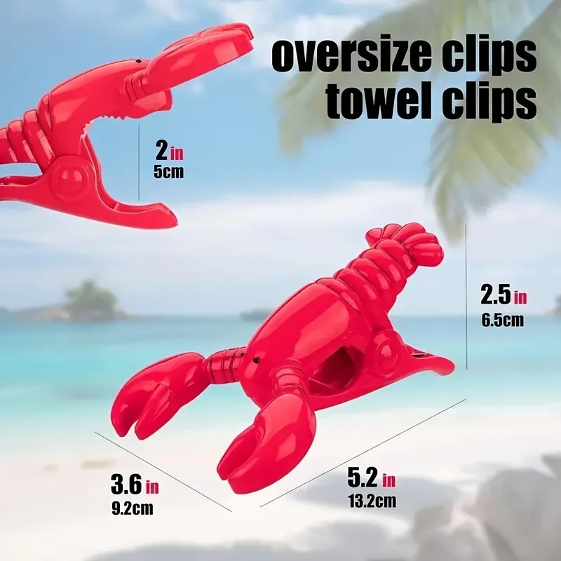 4pcs Red Lobster Clip, Beach Towel Clip, Multi-Purpose Clothespin 
4pcs Red Lobster Clip, Beach Towel Clip, Multi-Purpose Clothespin